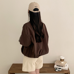 チェックオーバーフィットジャンパー BROWN