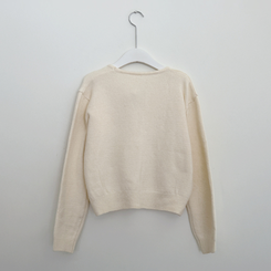 ニットリボンラウンドカーディガン