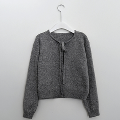 ニットリボンラウンドカーディガン