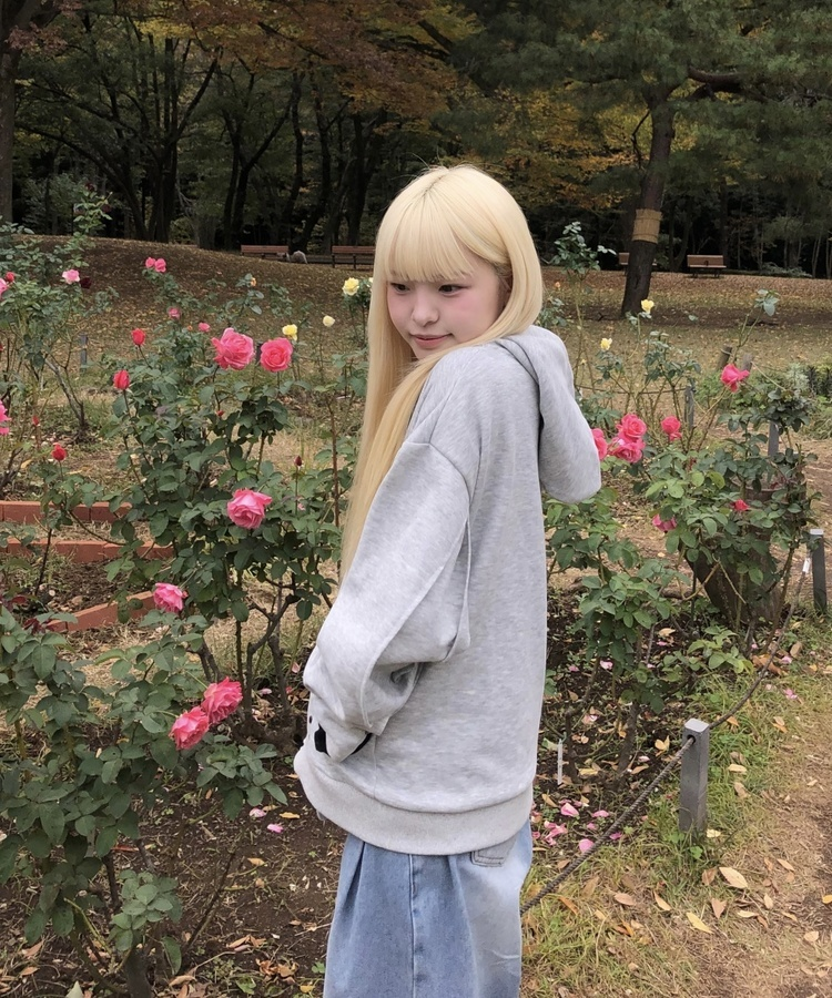 스터드 리벳 후드집업 그레이