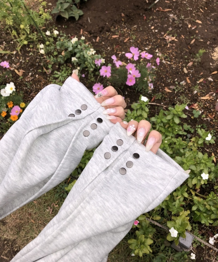 스터드 리벳 후드집업 그레이