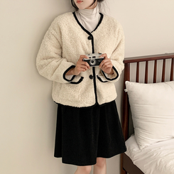 スエードピンタックフレアミディスカート BLACK