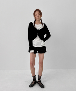 ウェーブシースルードットソックス BLACK