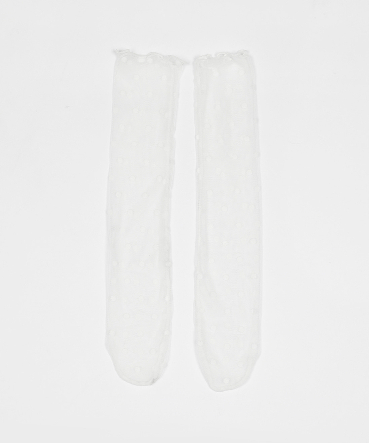 ウェーブシースルードットソックス