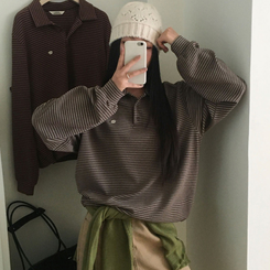 ストライプストリングTシャツ(5color) MOCHA