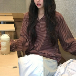 ストライプストリングTシャツ(5color) BROWN