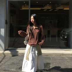 ストライプストリングTシャツ(5color) BROWN