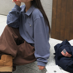 ストライプストリングTシャツ(5color) BLUE