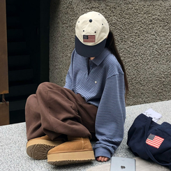 ストライプストリングTシャツ(5color) BLUE