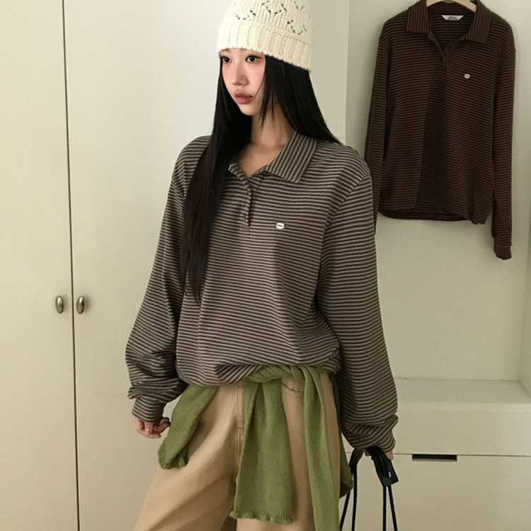 ストライプストリングTシャツ(5color) MOCHA