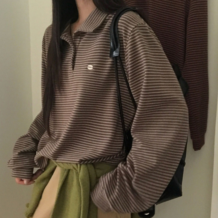 ストライプストリングTシャツ(5color) MOCHA