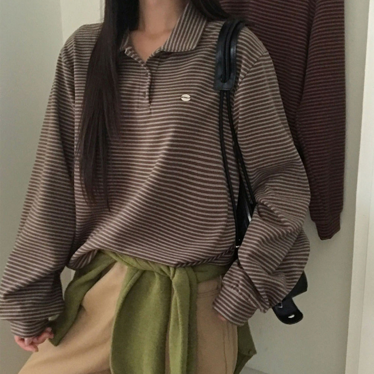 ストライプストリングTシャツ(5color) MOCHA