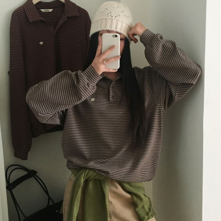 ストライプストリングTシャツ(5color) MOCHA