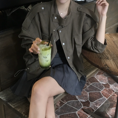 ミリタリークロップクロップジャンパー KHAKI