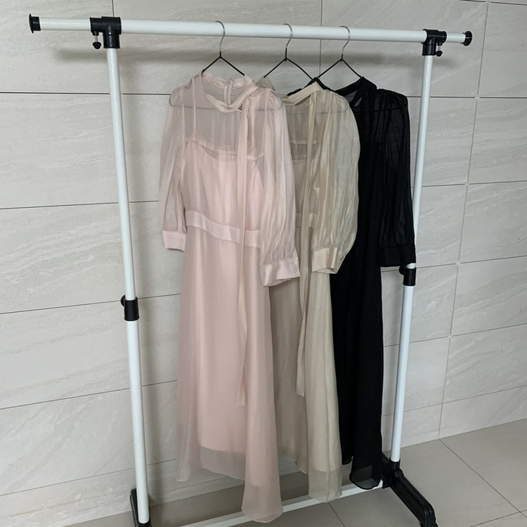 ラボンシースルーロングワンピース