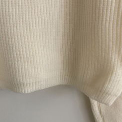 クロップハーフジップアップニット