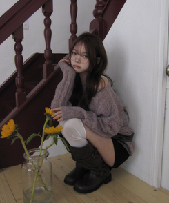 アルパカワンオフニット(5color) PURPLE