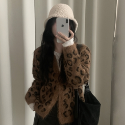 アンゴラレオパードニットカーディガン｜カーディガン｜韓国