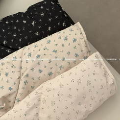 러블리 빈티지 잔꽃 패턴 플라워 모리걸 크롭 패딩