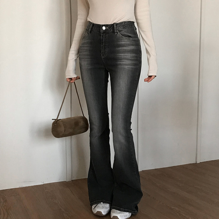 グレーシティブーツカットデニムパンツ｜デニム｜韓国