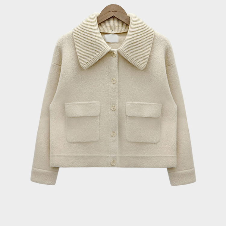 귀여움 조절가능,카라 2가지 스타일링 루즈핏 숏코트 자켓