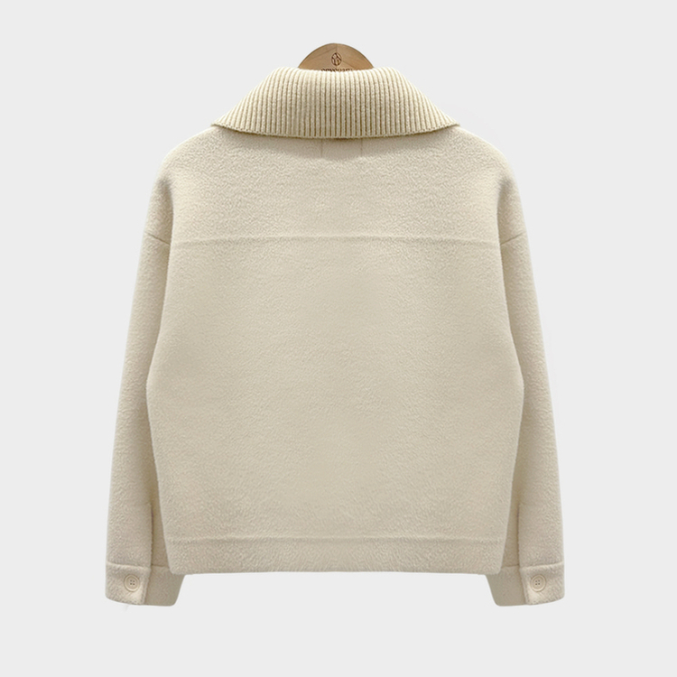 귀여움 조절가능,카라 2가지 스타일링 루즈핏 숏코트 자켓