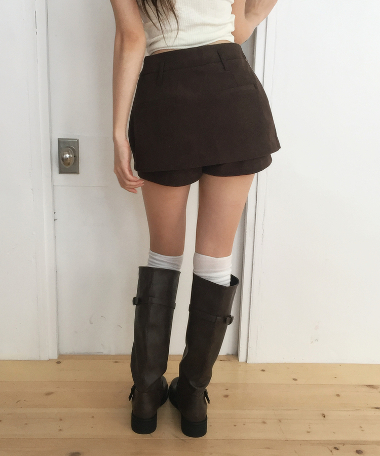 韓国　jichoi スカートパンツ コットンミニスカートパンツ｜ミニスカート｜韓国ファッション