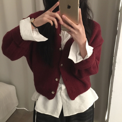 リボンフリルハイネックブラウス IVORY