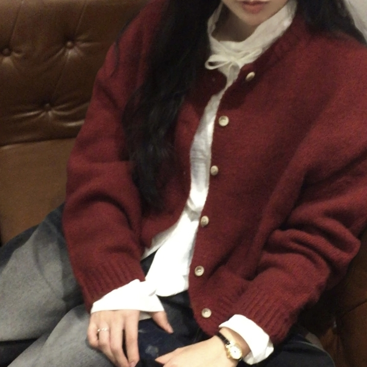 リボンフリルハイネックブラウス IVORY