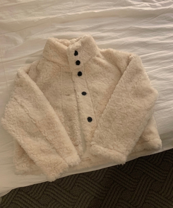 ハイネックボアショートコートジャケット