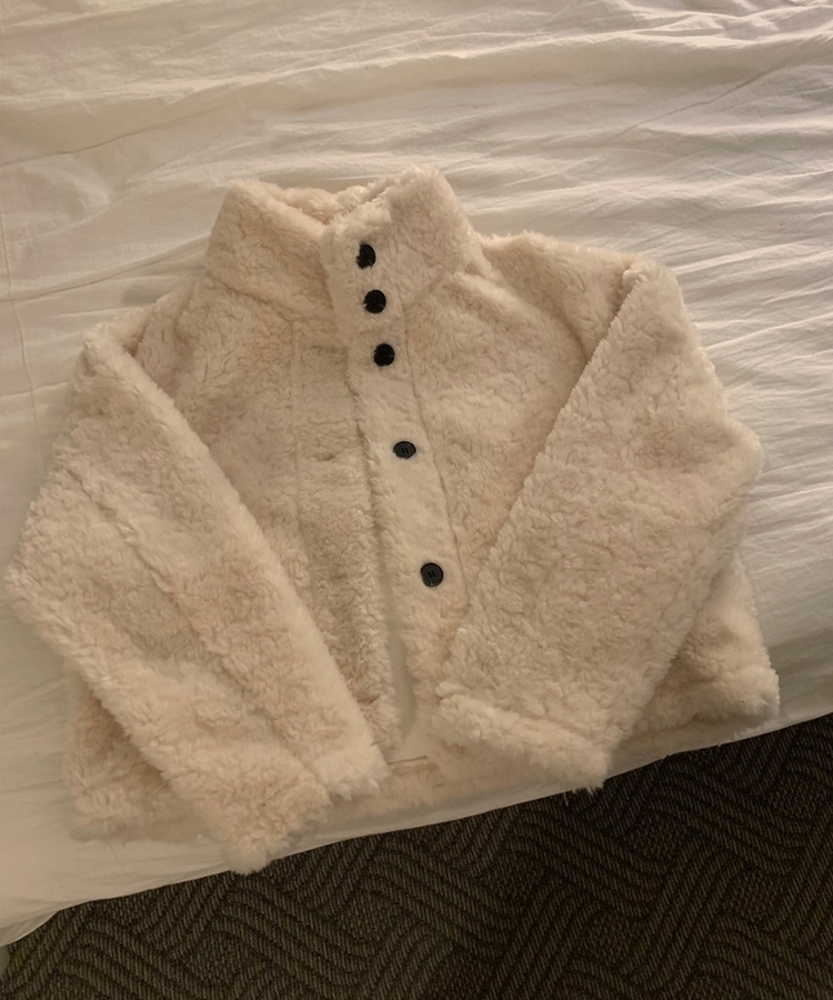 ハイネックボアショートコートジャケット