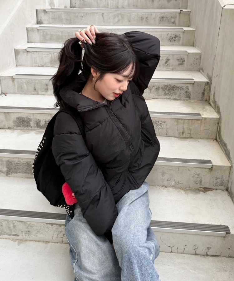 Stand collar short length down jacket OR3636 – 韓国メンズ 