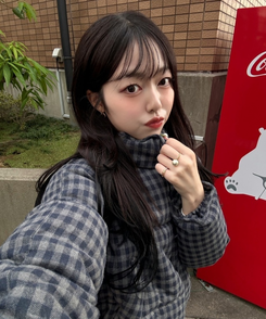 チェックダウン NAVY