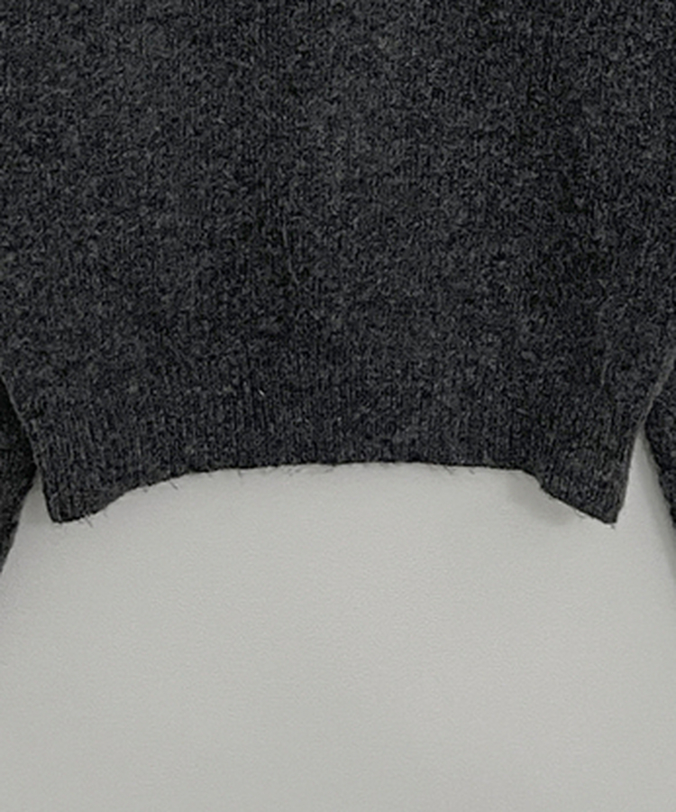 [V,라운드넥 선택]세미크롭핏라운드브이넥긴팔니트(10color)