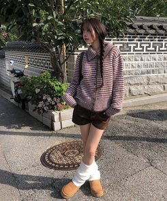 コーデュロイカジュアルホットパンツ BROWN