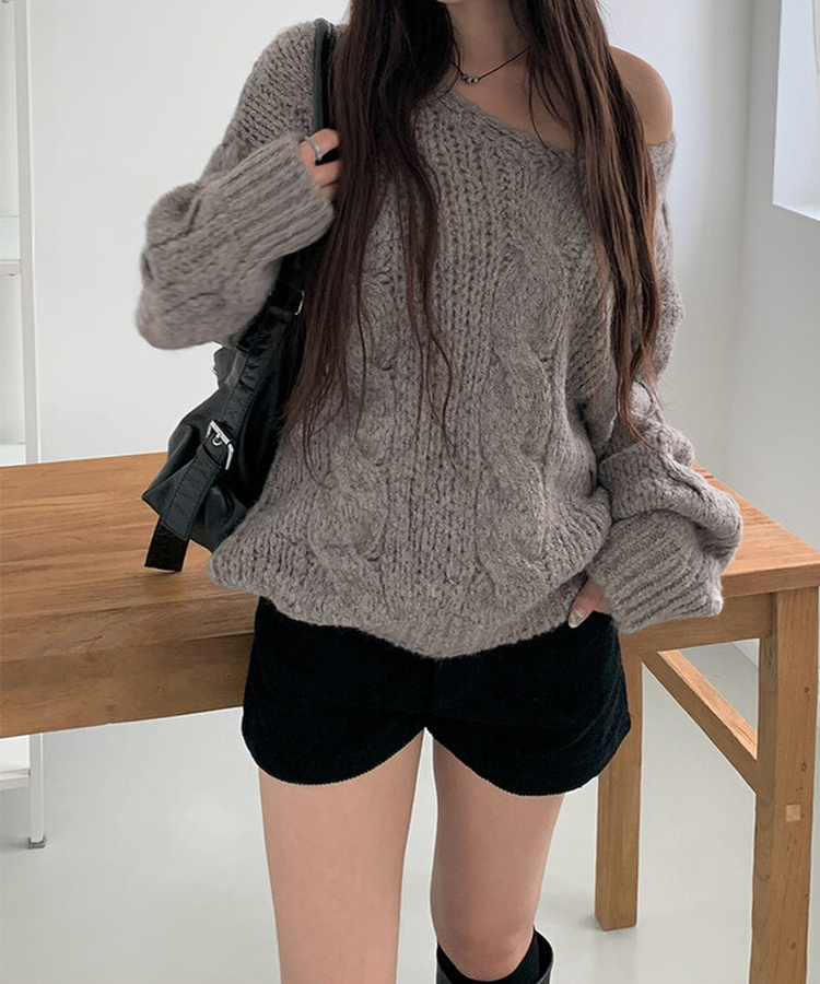 コーデュロイカジュアルホットパンツ BLACK