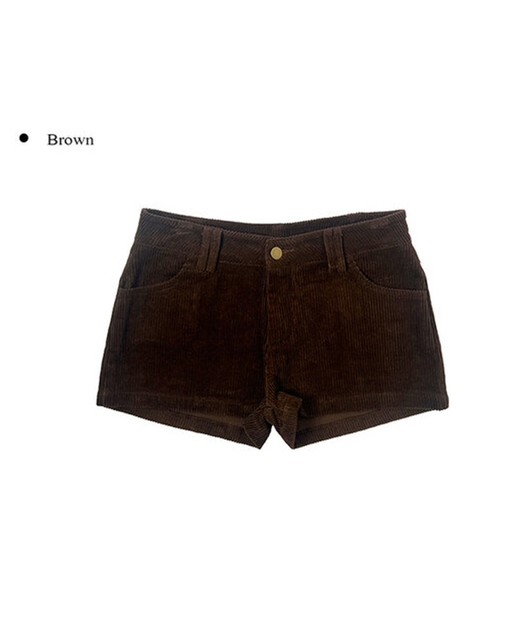 コーデュロイカジュアルホットパンツ