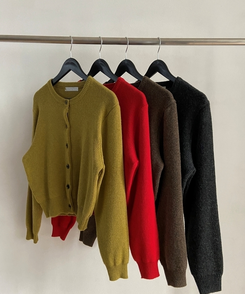 ラウンドネックカーディガン