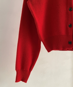 ラウンドネックカーディガン