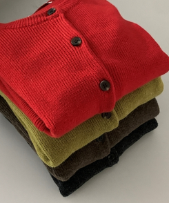 ラウンドネックカーディガン