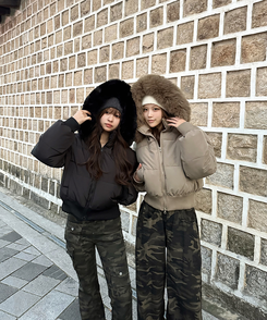 ショートファーダウン BEIGE