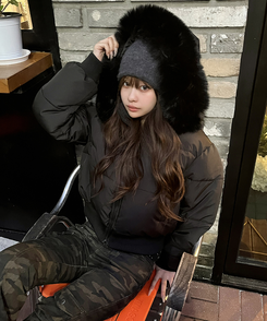 ショートファーダウン BLACK