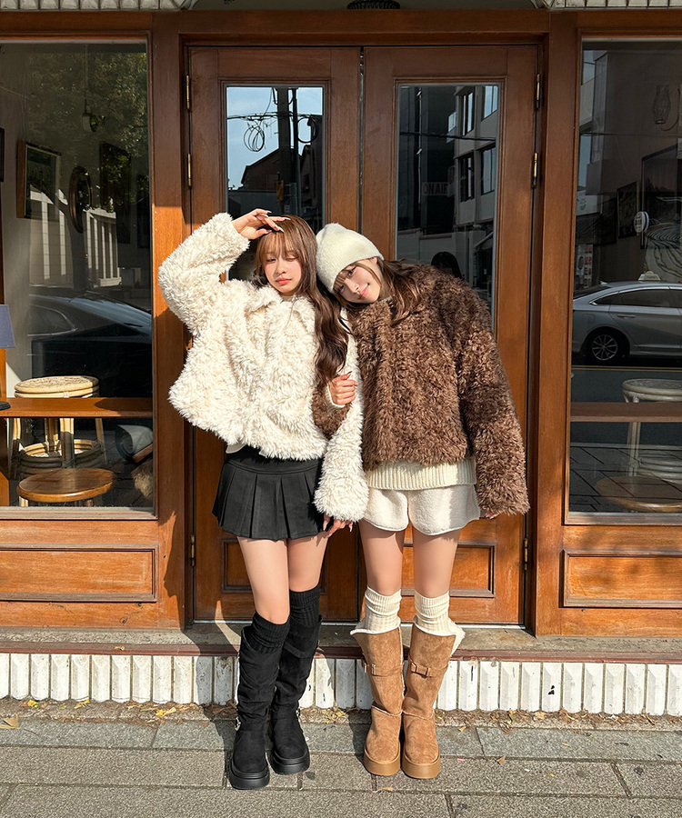 뽀글이 후리스 퍼 자켓