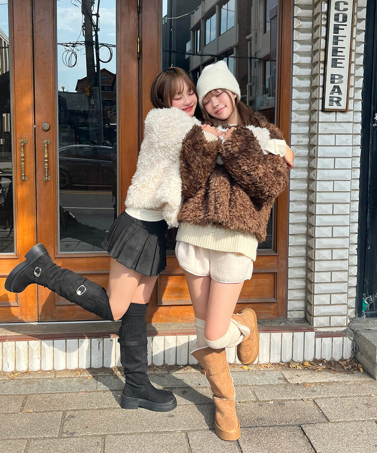 뽀글이 후리스 퍼 자켓