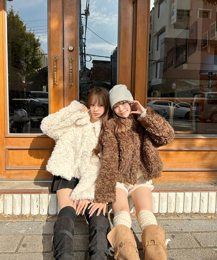 뽀글이 후리스 퍼 자켓