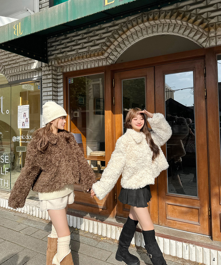 뽀글이 후리스 퍼 자켓