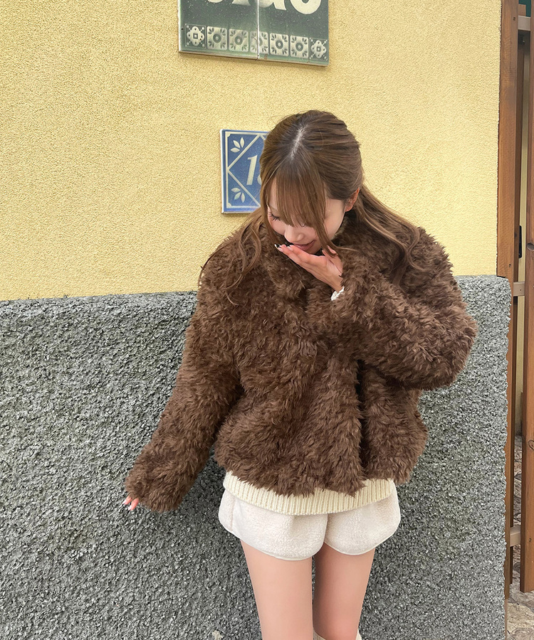 뽀글이 후리스 퍼 자켓