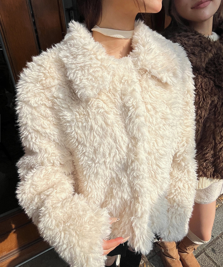 뽀글이 후리스 퍼 자켓