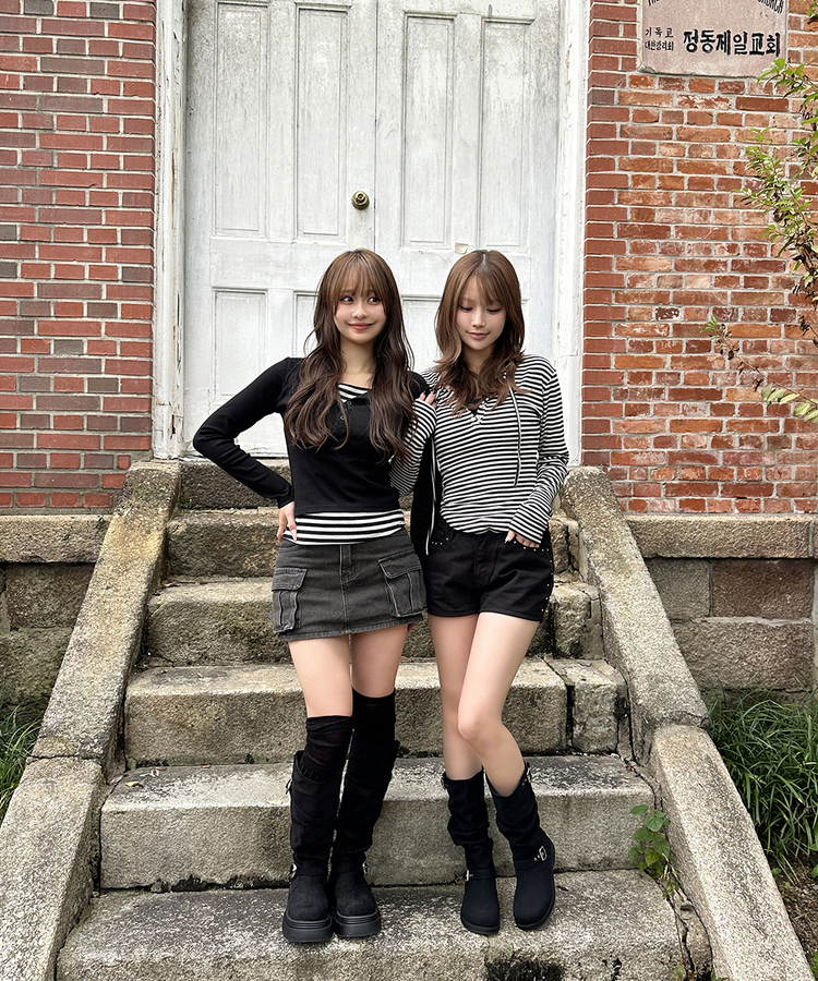 スタッズショートパンツ BLACK