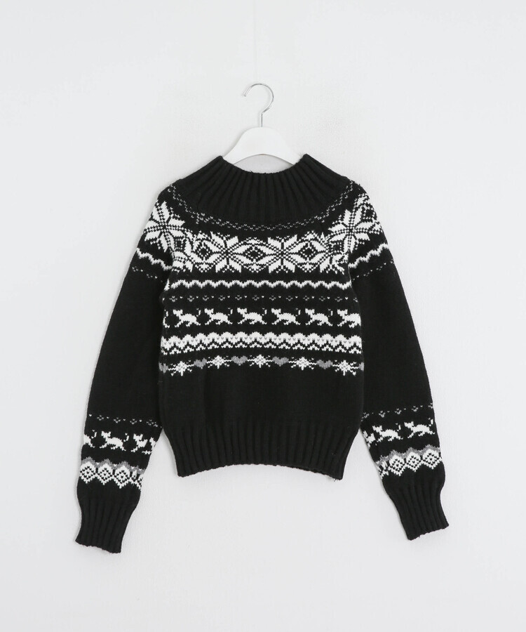 ノルディックオフショルダーニット